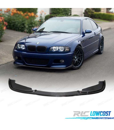 SPOILER LAME DE PARE-CHOCS AVANT BMW E46 98-07 LOOK M3 CARBONE