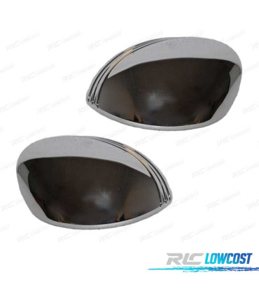 COQUES DE RÉTROVISEURS CITROEN C2 C3 02-10 PEUGEOT 206 98-09 CHROMÉ